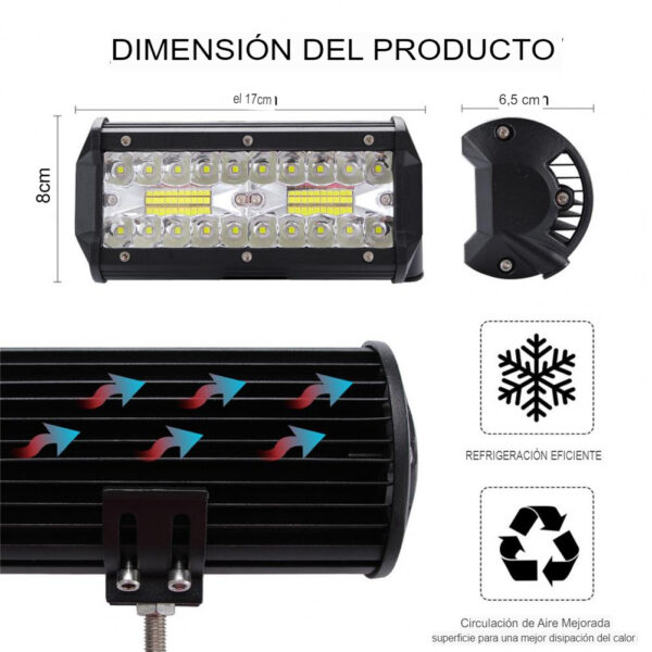 Barra LED 20 led flash 4 tiempos (1 unidad) - Imagen 3