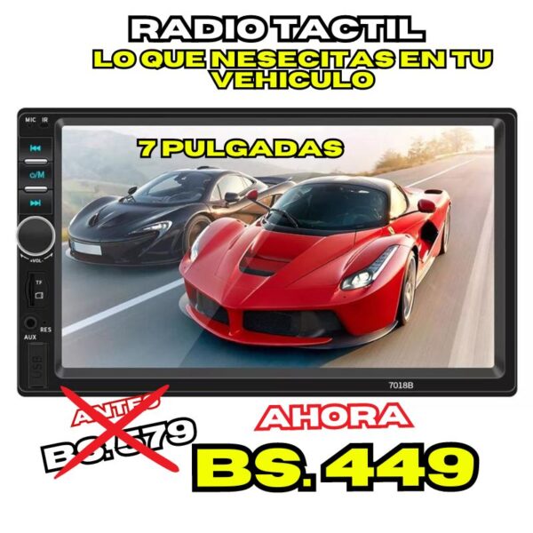 Radio tactil para vehiculos