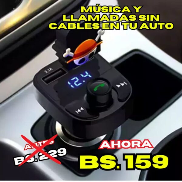 Receptor Bluetooth Autos Carga Rápida USB