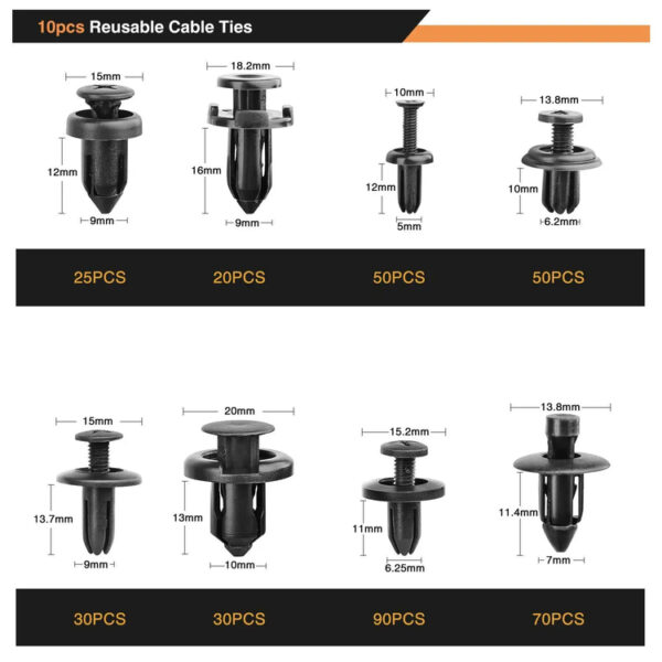 Tarugos para Vehiculos - Juego Completo de Sujetadores y Clips - Imagen 2